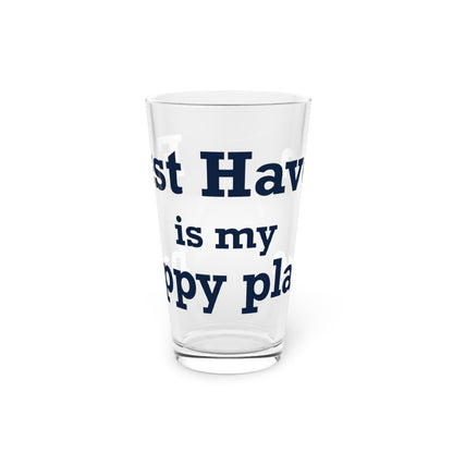 East Haven Is My Happy Place Pint Glass, 16oz