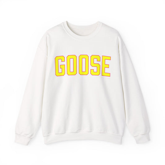 Goose Zip Code Yellow & Pink Unisex Heavy Blend™ Crewneck Sweatshirt