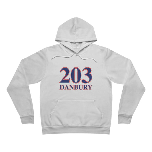203 Danbury Red, White & Blue Unisex Sponge Fleece Pullover Hoodie