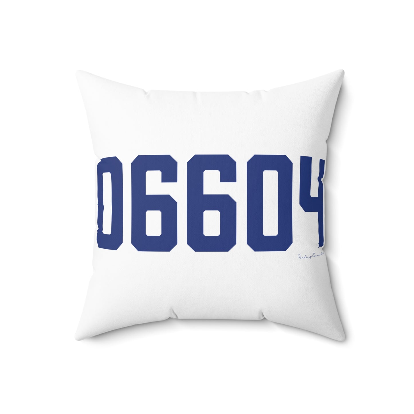 06604 Bridgeport Connecticut Zip Code Spun Polyester Square Pillow
