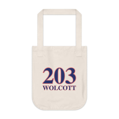 203 Wolcott Red White & Blue Organic Canvas Tote Bag