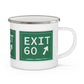 Vintage Exit 60 WCP Sign Enamel Camping Mug