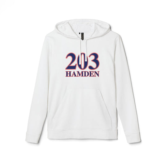 203 Hamden Red White and Blue adidas Unisex Fleece Hoodie