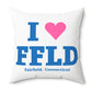 I Heart FFLD Spun Polyester Square Pillow