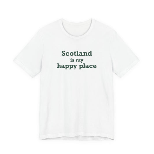 Scotland is My Happy Place Unisex Jersey Short Sleeve T-Shirt
