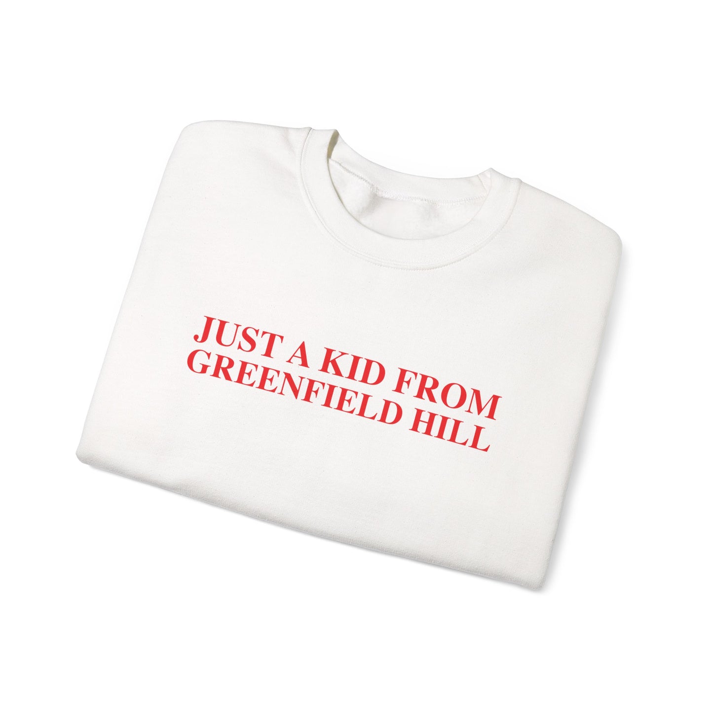 Just a kid from Greenfield Hill Unisex Heavy Blend™ Crewneck Sweatshirt