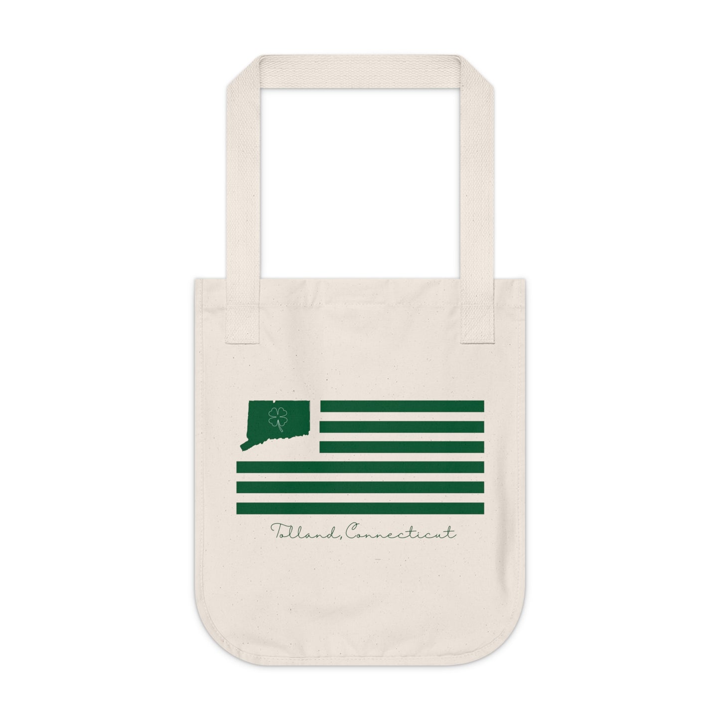 Tolland Connecticut St. Patrick’s Day Flag Organic Canvas Tote Bag