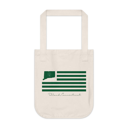 Tolland Connecticut St. Patrick’s Day Flag Organic Canvas Tote Bag