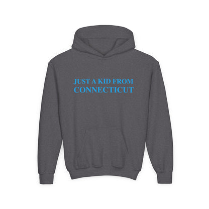 Just a kid from Connecticut Youth Heavy Blend Hooded Sweatshirt