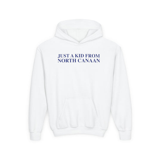 Just a kid from North Canaan Youth Heavy Blend Hooded Sweatshirt