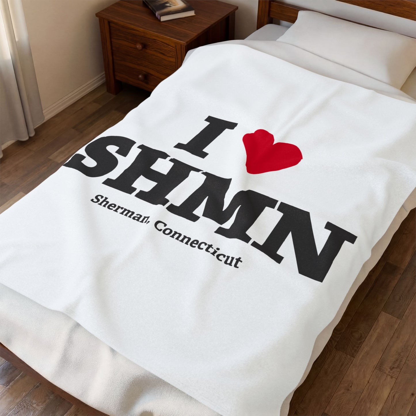 I Heart SHMN Velveteen Plush Blanket