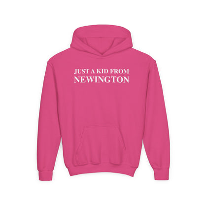 Just a kid from Newington Youth Heavy Blend Hooded Sweatshirt