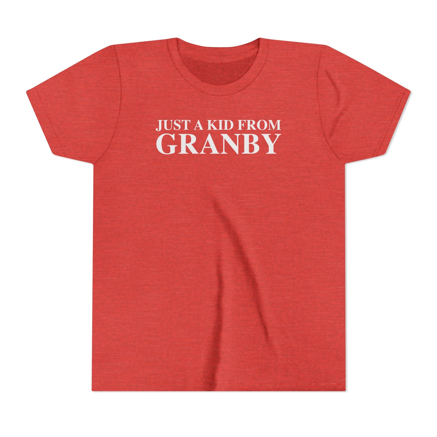 Just a kid from Granby Youth Short Sleeve T-Shirt