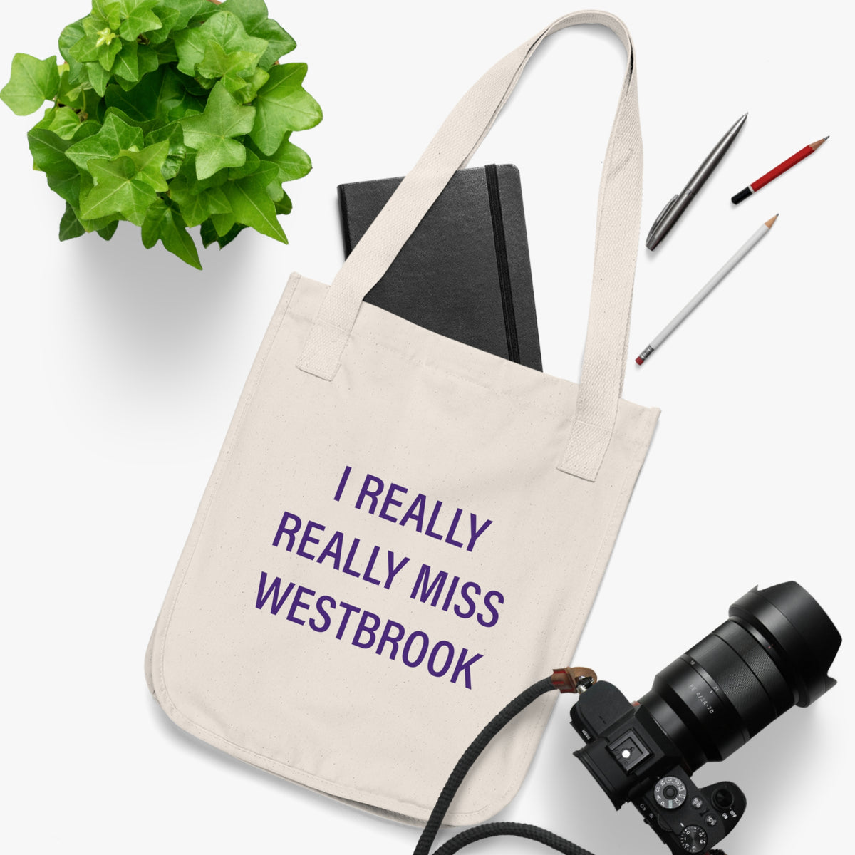 I Really Really Miss Westbrook Organic Canvas Tote Bag