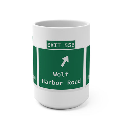 Vintage WCP Exit 55B Sign Mug 15oz