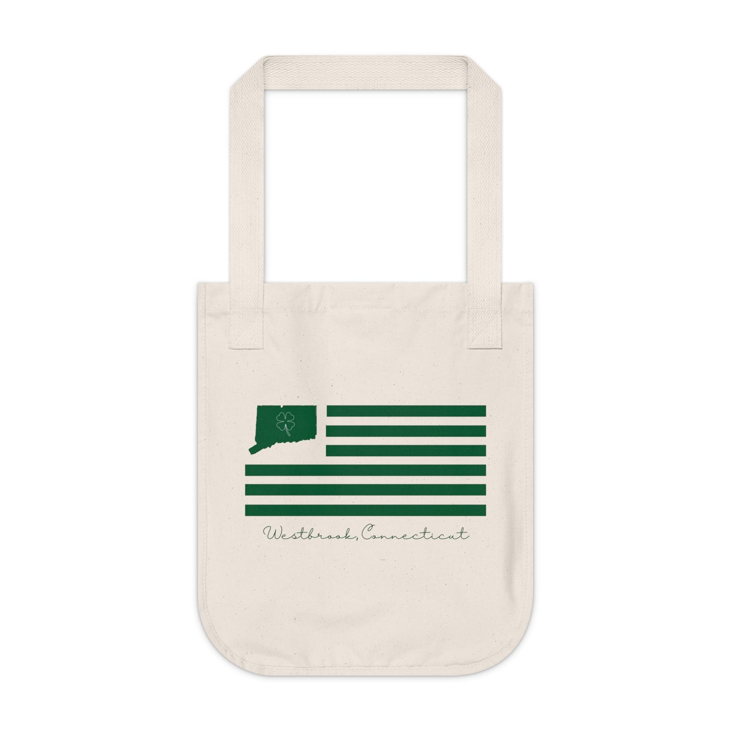 Westbrook Connecticut St. Patrick’s Day Flag Organic Canvas Tote Bag