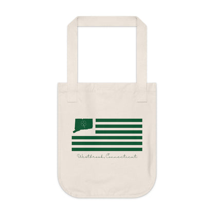 Westbrook Connecticut St. Patrick’s Day Flag Organic Canvas Tote Bag