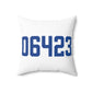 06423 East Haddam Connecticut Zip Code Spun Polyester Square Pillow