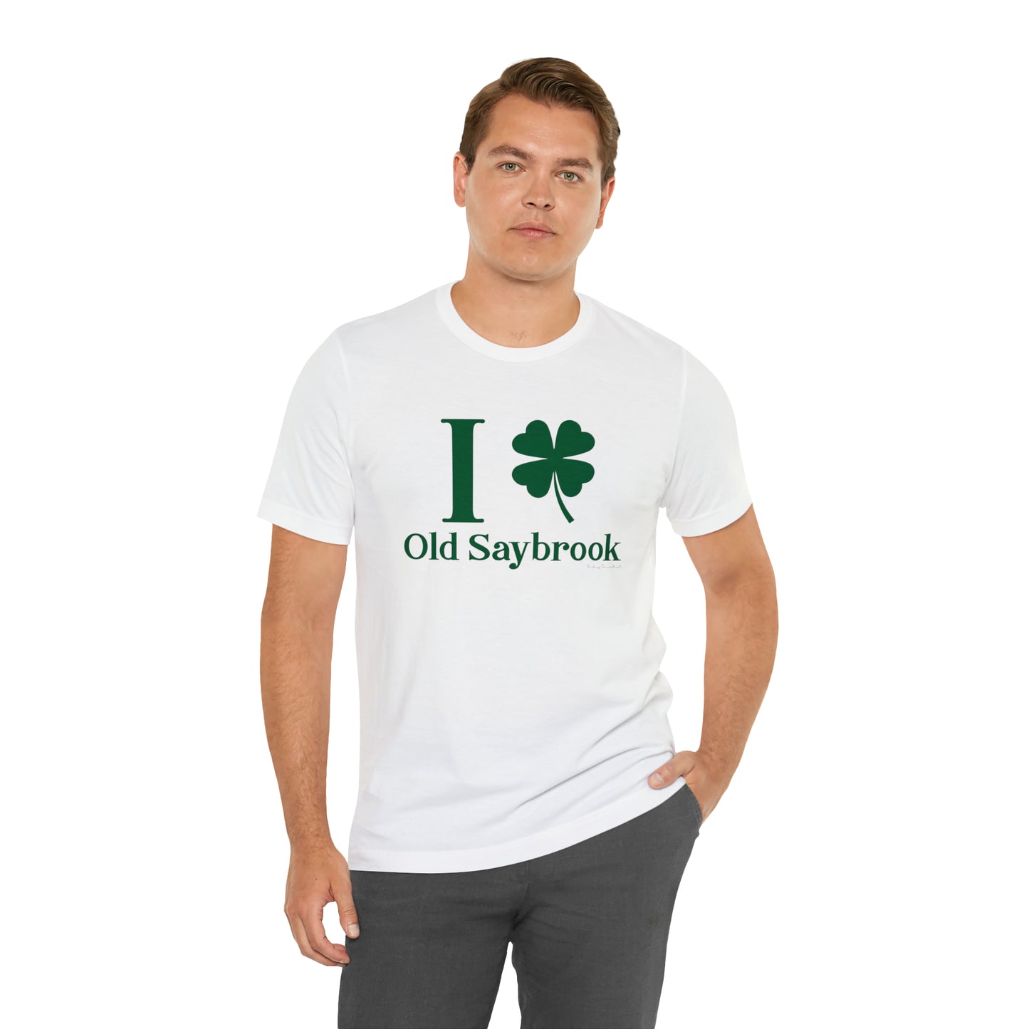 I Clover Old Saybrook Unisex Jersey Short Sleeve T-Shirt (green)