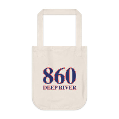 860 Deep River Red, White & Blue Organic Canvas Tote Bag