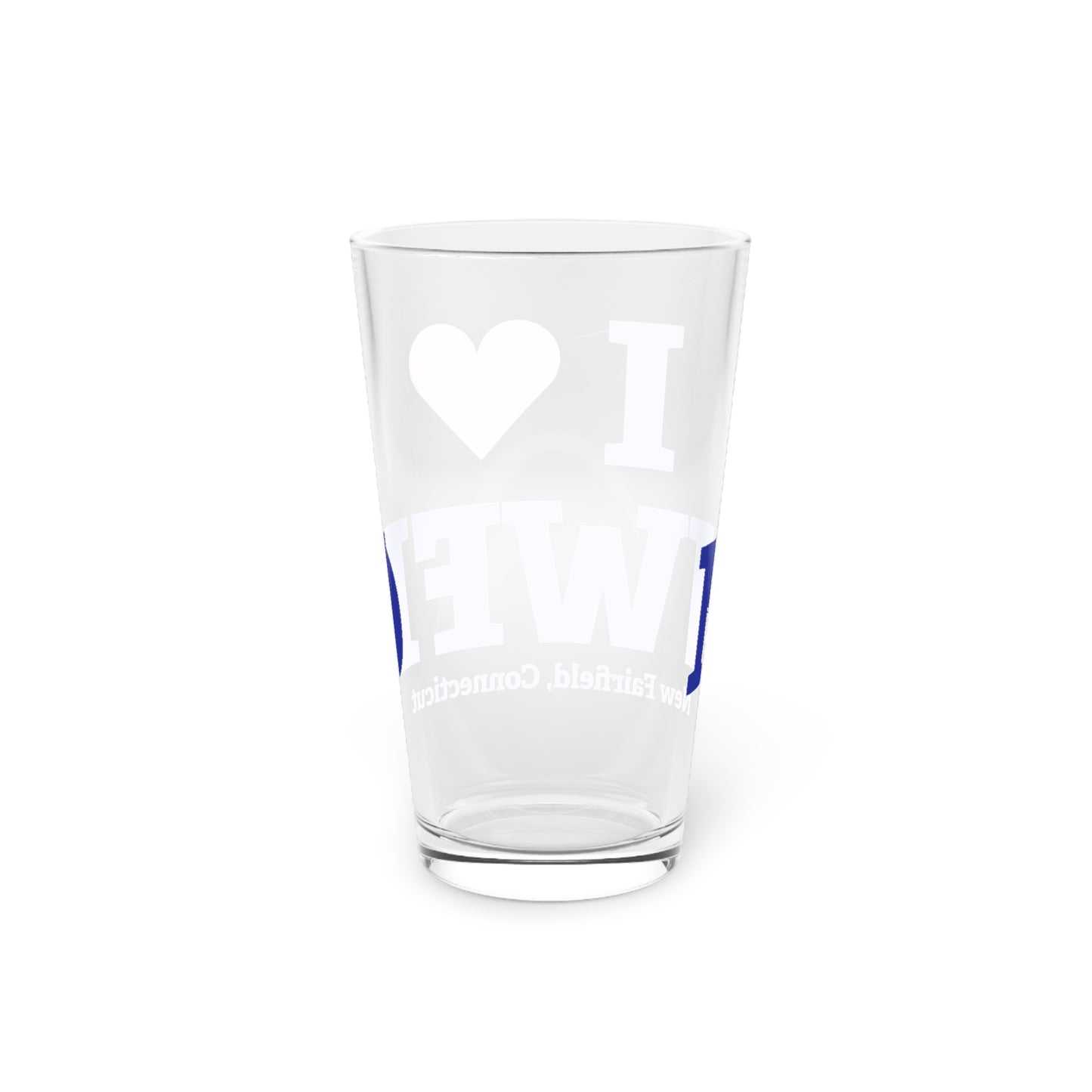 I Heart NWFD Pint Glass, 16oz