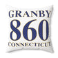 Granby 860 Connecticut Polyester Square Pillow