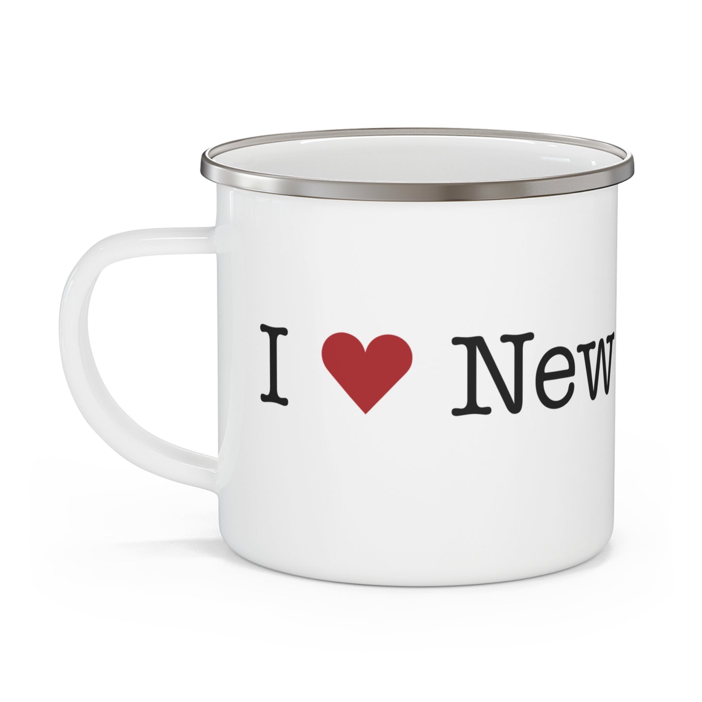 I Heart New Fairfield. Enamel Camping Mug