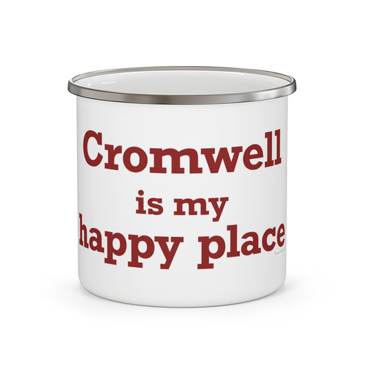 Cromwell is My Happy Place Enamel Camping Mug