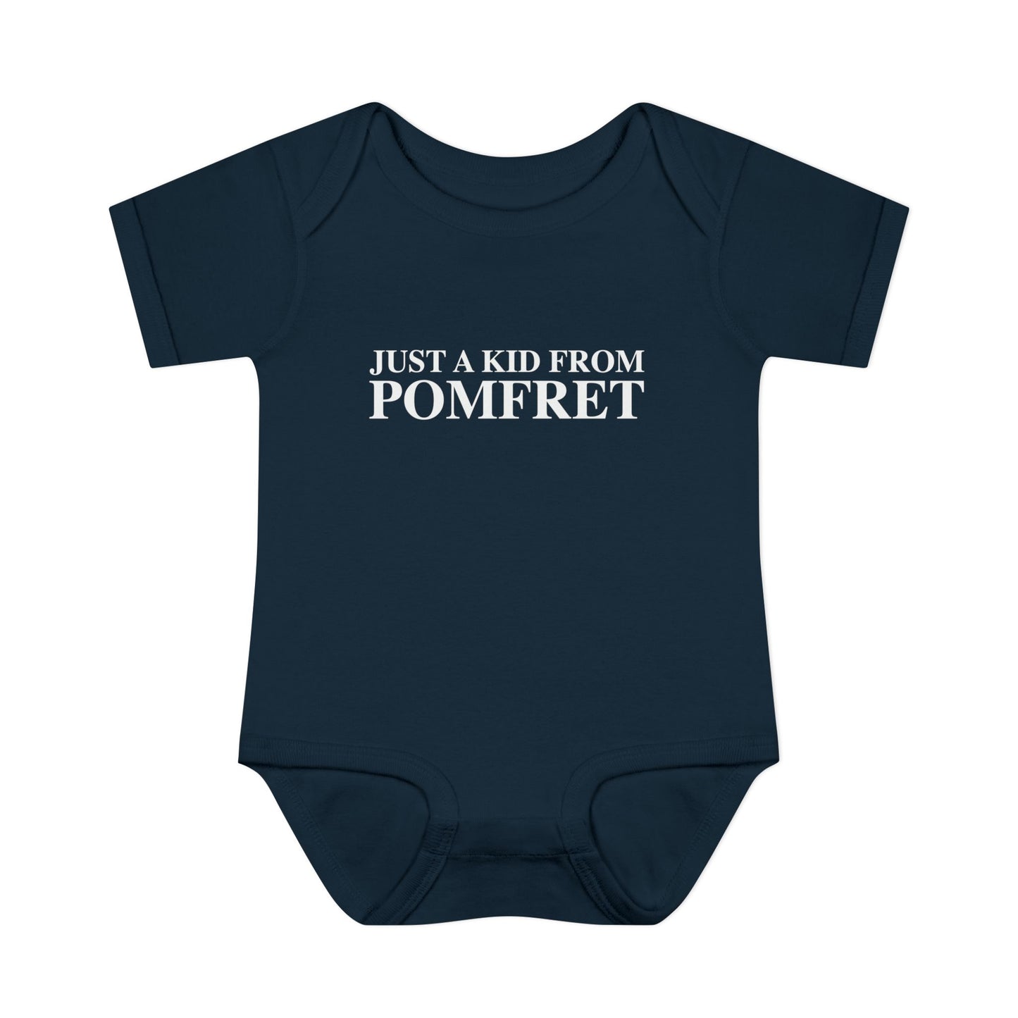Just a kid from Pomfret Infant Baby Rib Bodysuit