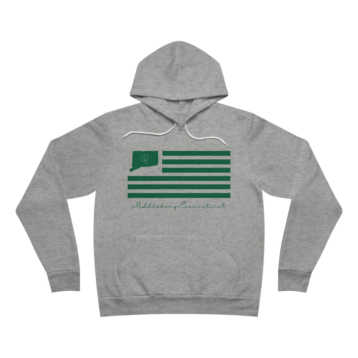 Middlebury Connecticut St. Patrick’s Day Flag Unisex Sponge Fleece Pullover Hoodie