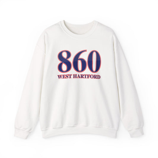 860 West Hartford Red White & Blue Unisex Heavy Blend™ Crewneck Sweatshirt