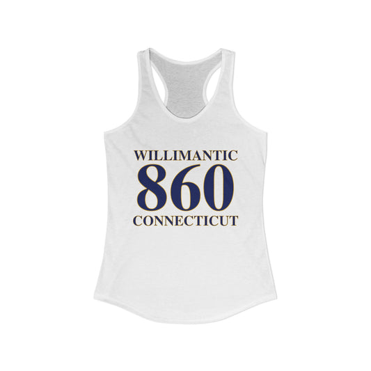 Willimantic 860 Connecticut Women's Ideal Racerback Tank Top