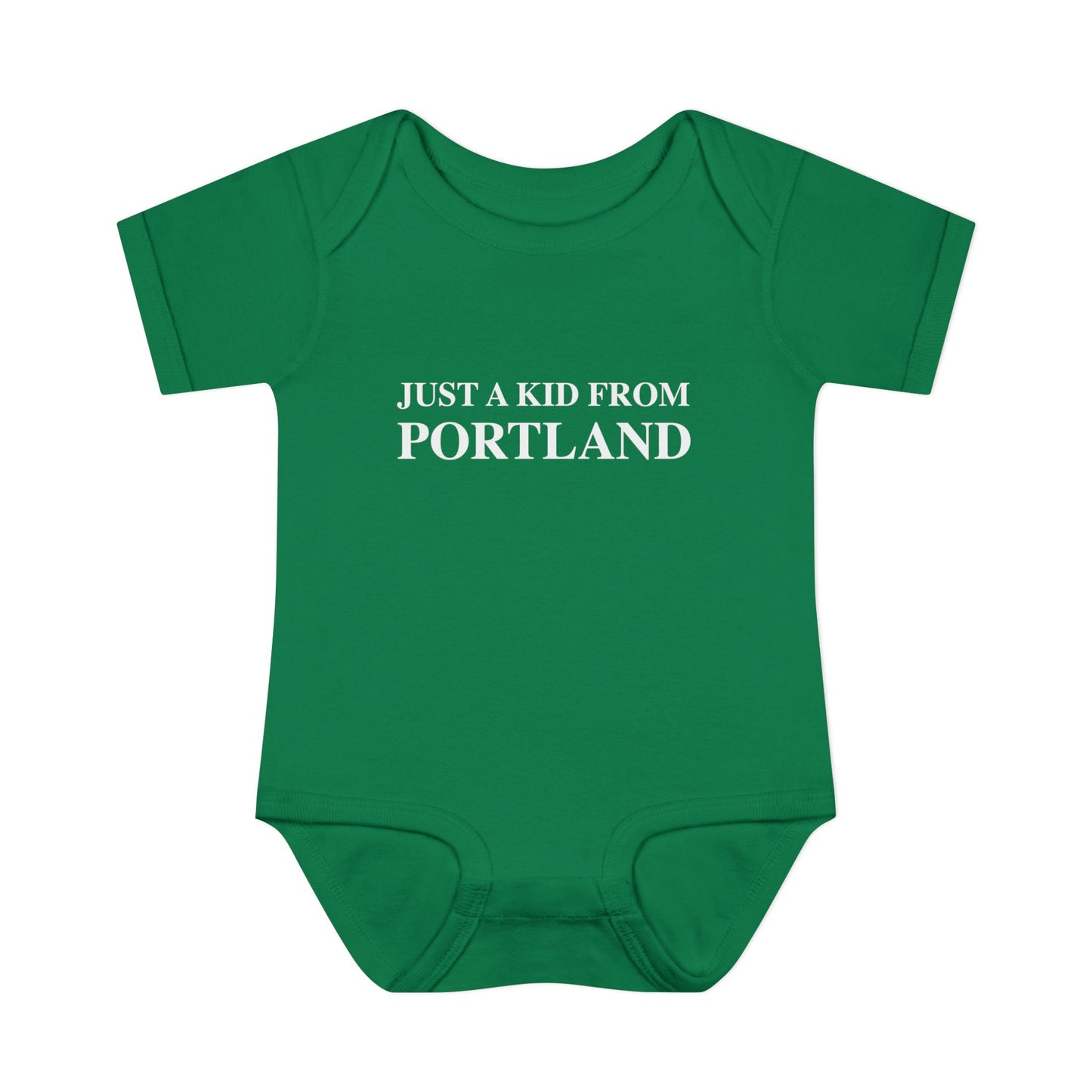 Just a kid from Portland Infant Baby Rib Bodysuit