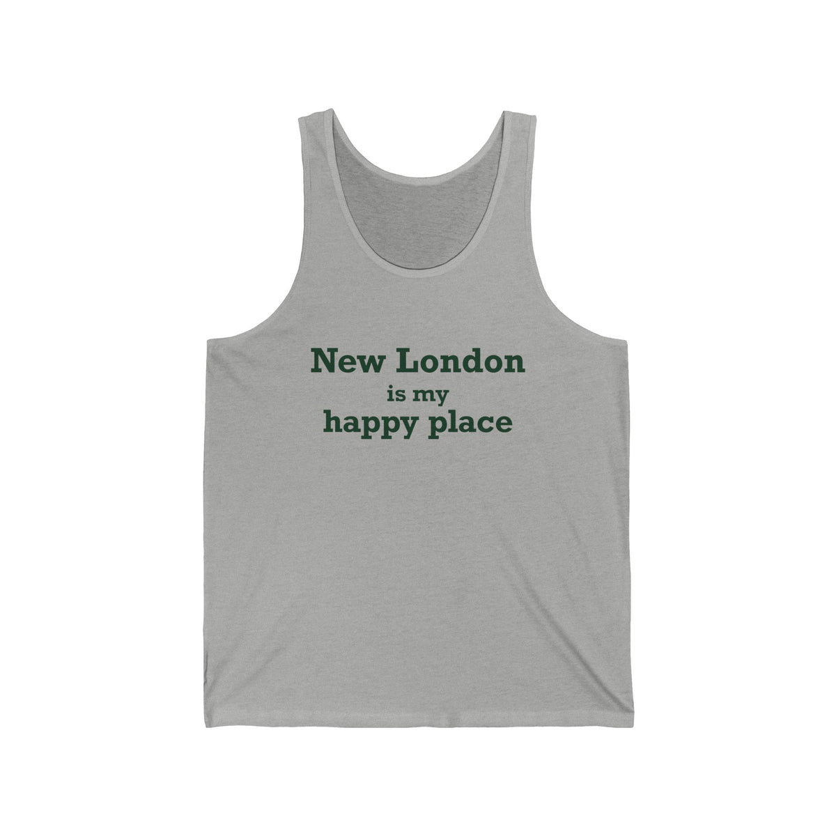 New London is My Happy Place Unisex Jersey Tank Top