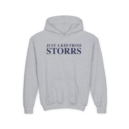Just a kid from Storrs Youth Heavy Blend Hooded Sweatshirt