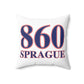 860 Sprague Red, White & Blue Spun Polyester Square Pillow