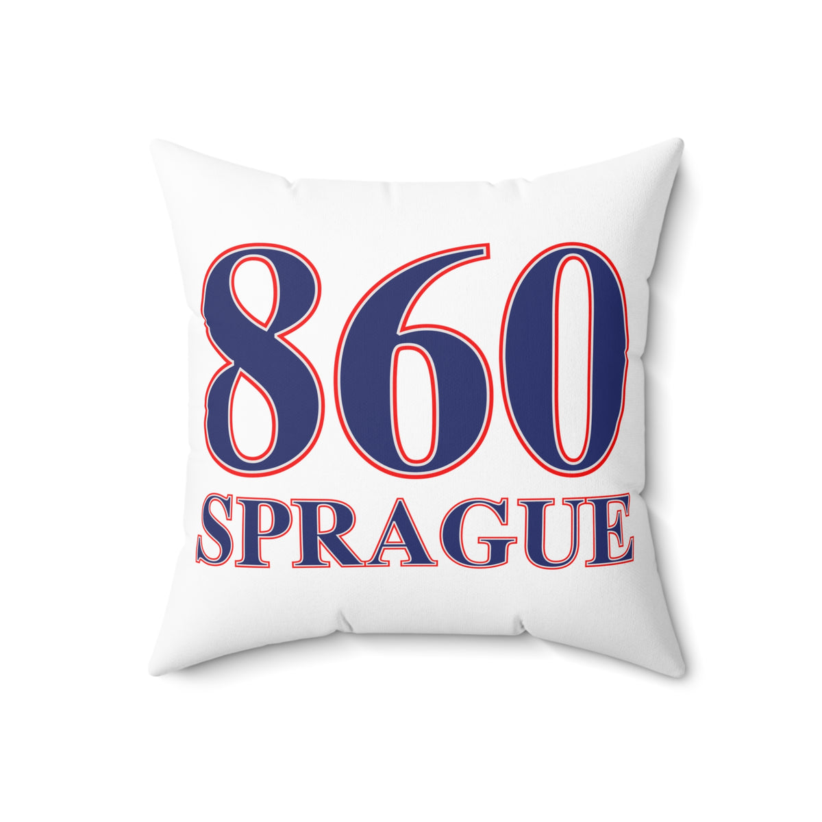 860 Sprague Red, White & Blue Spun Polyester Square Pillow