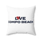 Love Compo Beach Spun Polyester Square Pillow