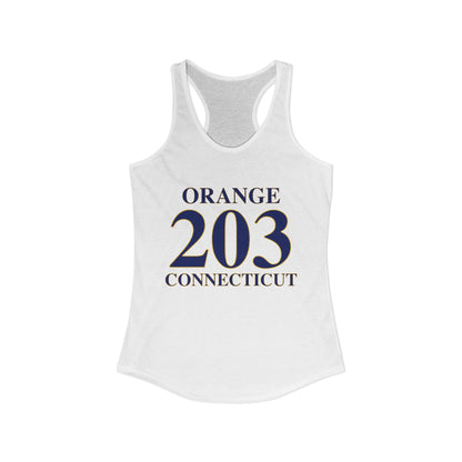 Orange 203 Connecticut Women's Ideal Racerback Tank Top