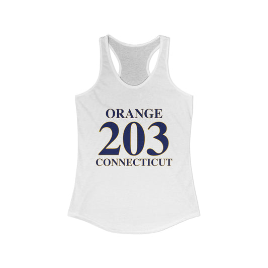 Orange 203 Connecticut Women's Ideal Racerback Tank Top