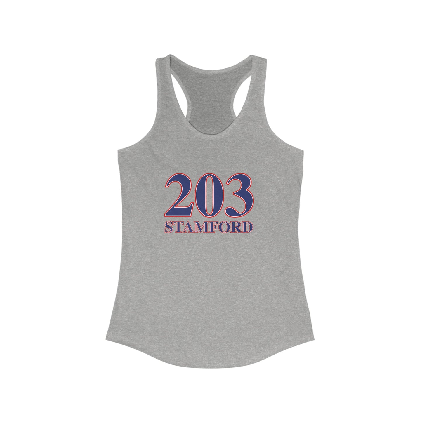 203 Stamford Red,White & Blue Women's Ideal Racerback Tank Top