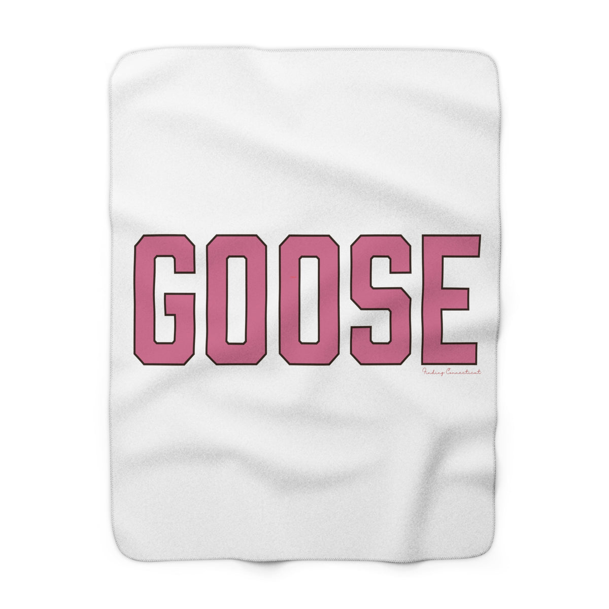 Goose Zip Code Pink & Black Sherpa Fleece Blanket
