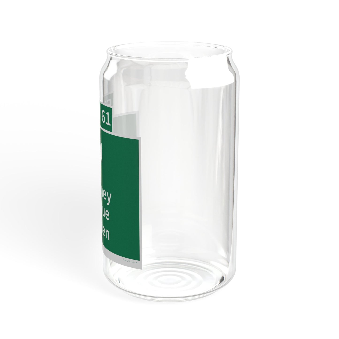 Vintage WCP Exit 61 Sign Sipper Glass, 16oz