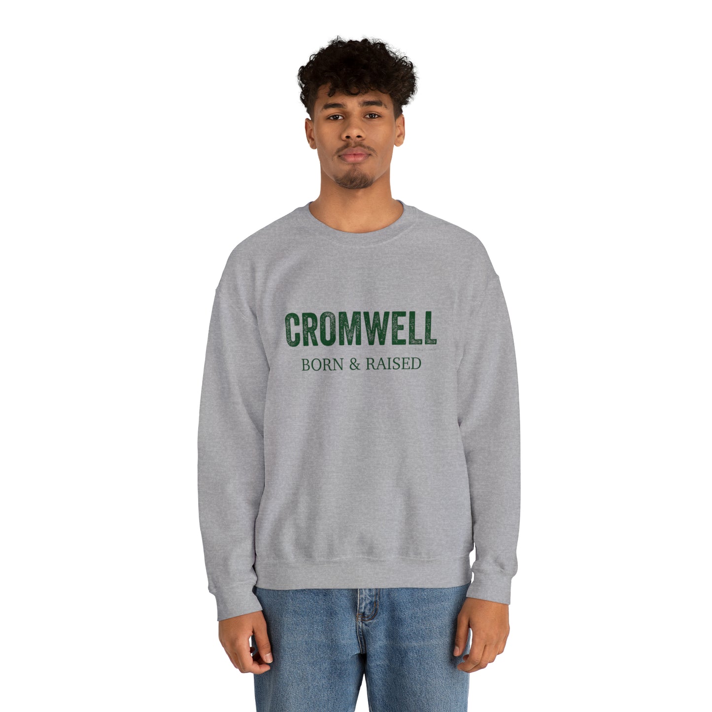 Cromwell Born & Raised Unisex Heavy Blend™ Crewneck Sweatshirt (green)