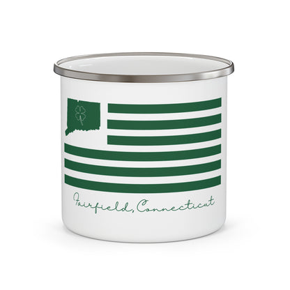 Fairfield Connecticut St Patrick’s Day Flag Enamel Camping Mug