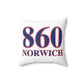 860 Norwich Red, White & Blue Spun Polyester Square Pillow