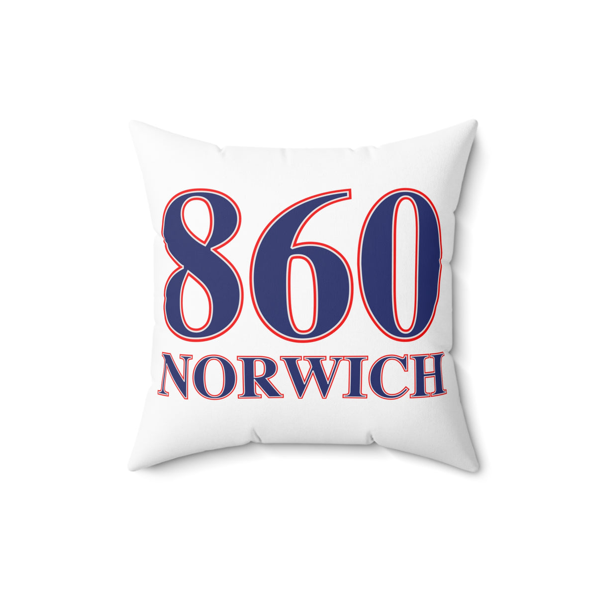860 Norwich Red, White & Blue Spun Polyester Square Pillow