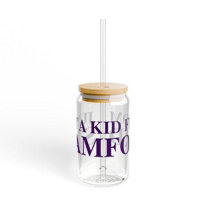 Just a kid from Stamford Sipper Glass, 16oz