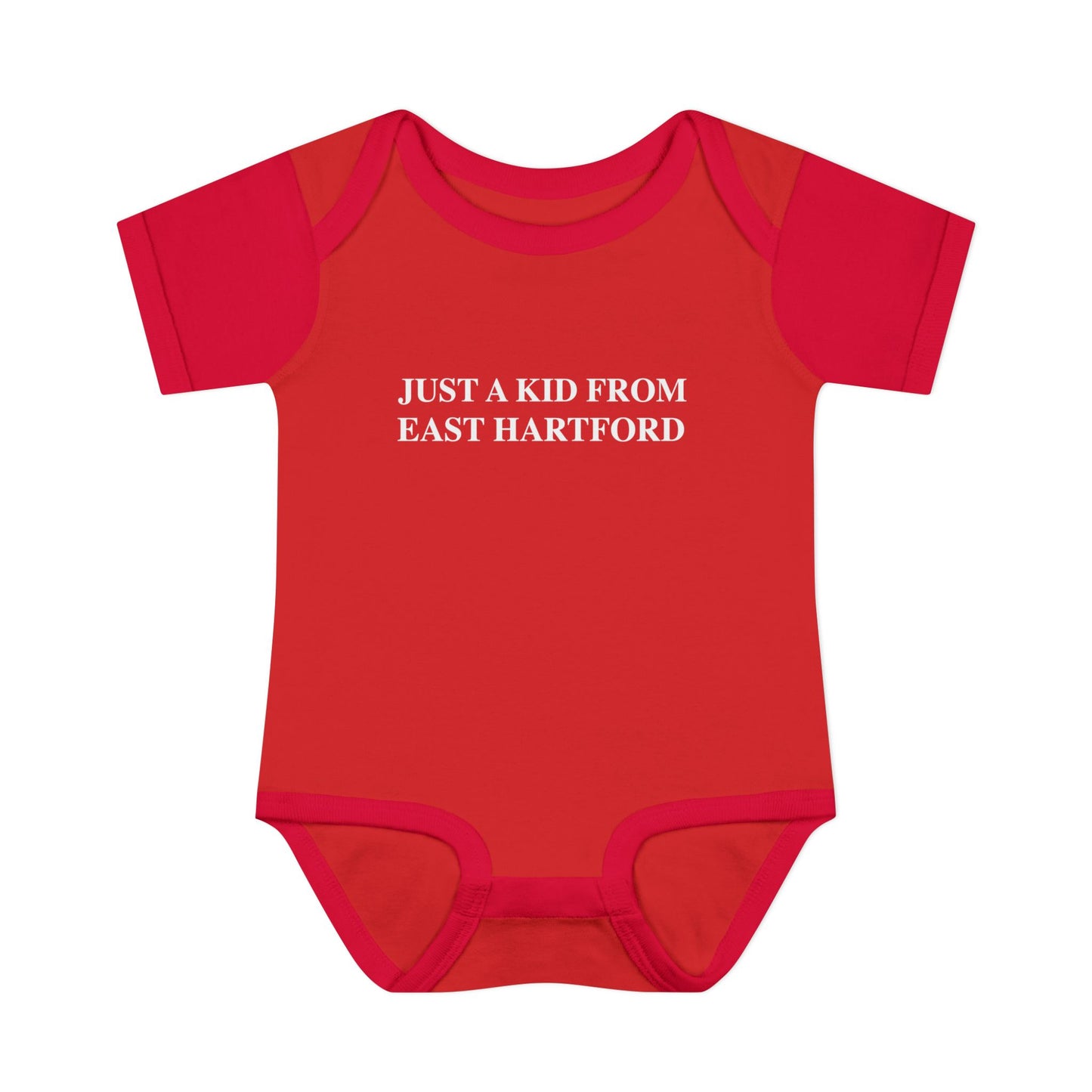 Just a kid from East Hartford Infant Baby Rib Bodysuit