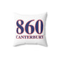 860 Canterbury Red, White & Blue Spun Polyester Square Pillow